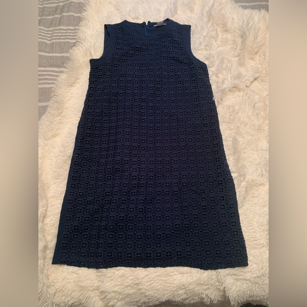 Joe Fresh Black Sheath Dress Mock Neck Sleeveless Midi